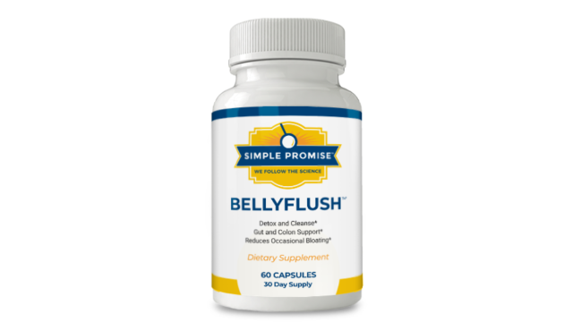 Natural digestive supplement capsules with herbal ingredients and plant extracts arranged for gut health and detox support.